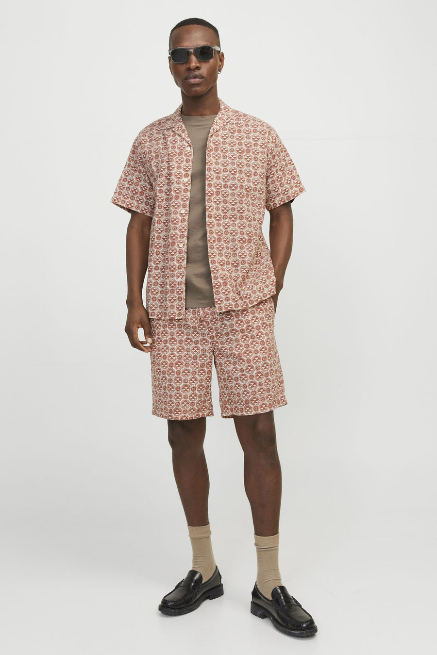Hemd (korte mouwen) Bruin - ORIGINALS BY JACK & JONES