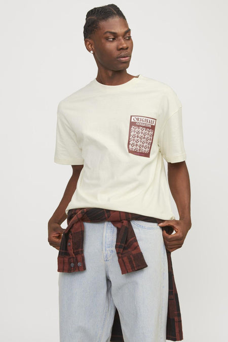 T-shirt (korte mouwen) Geel - ORIGINALS BY JACK & JONES