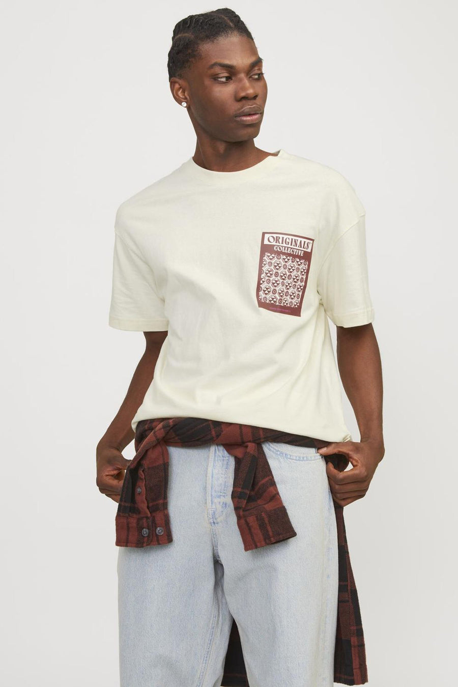T-shirt (korte mouwen) Geel - ORIGINALS BY JACK & JONES