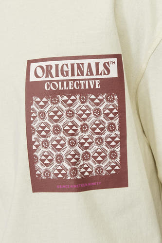 T-shirt (korte mouwen) Geel - ORIGINALS BY JACK & JONES