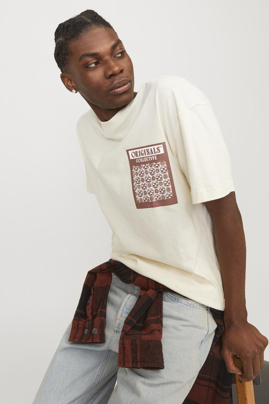 T-shirt (korte mouwen) Geel - ORIGINALS BY JACK & JONES