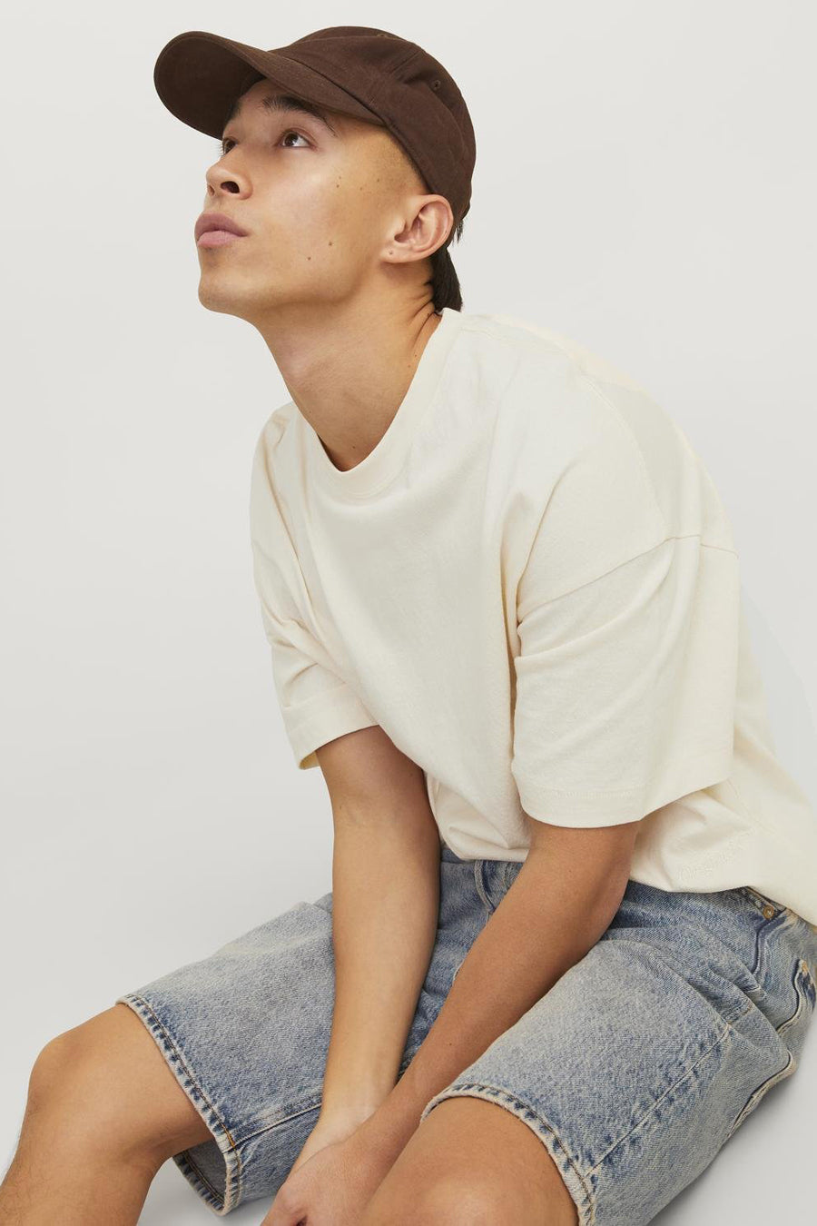 T-shirt (korte mouwen) Ecru - ORIGINALS BY JACK & JONES