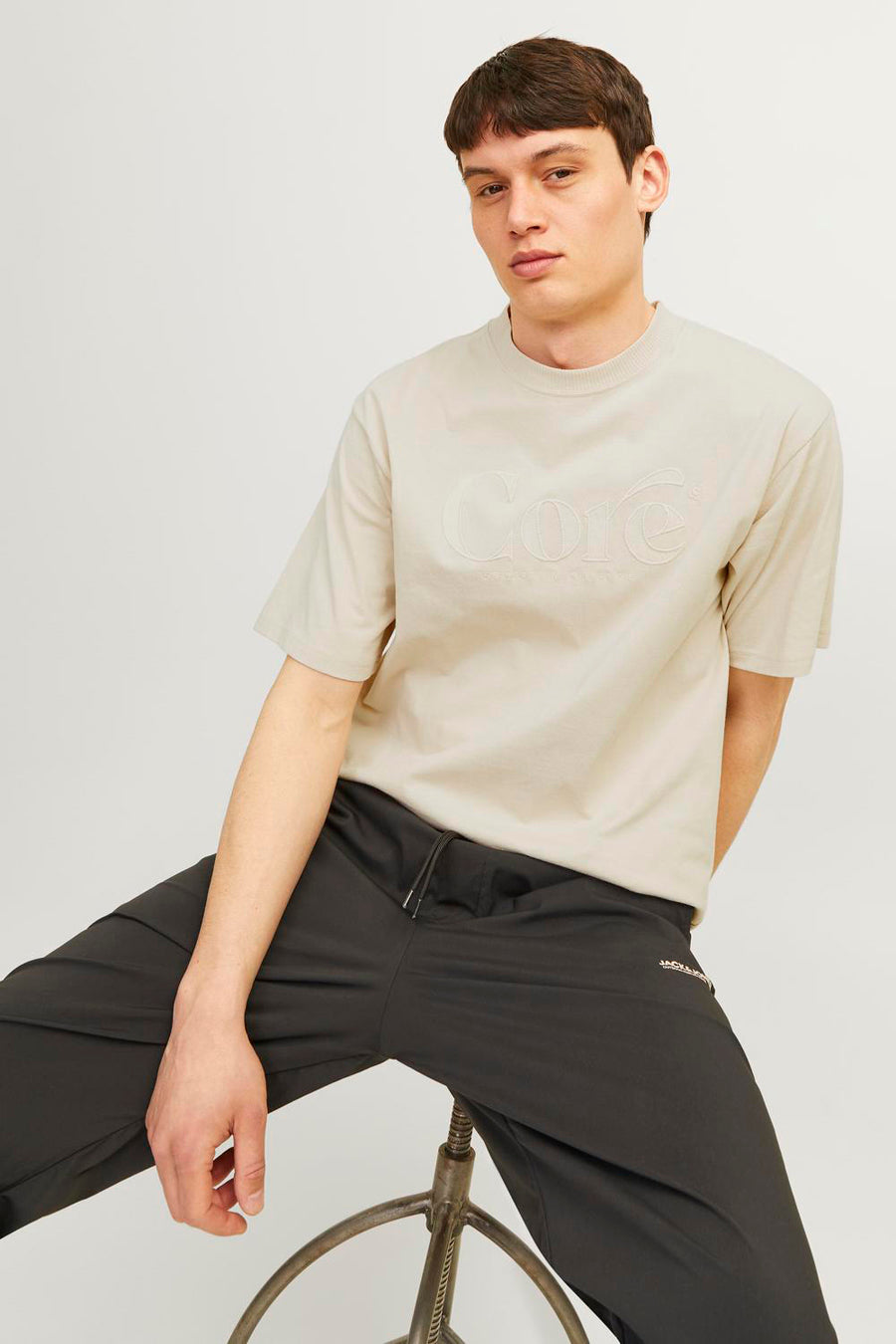 T-shirt (korte mouwen) Ecru - CORE BY JACK & JONES