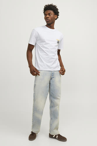 T-shirt (korte mouwen) Wit - ORIGINALS BY JACK & JONES