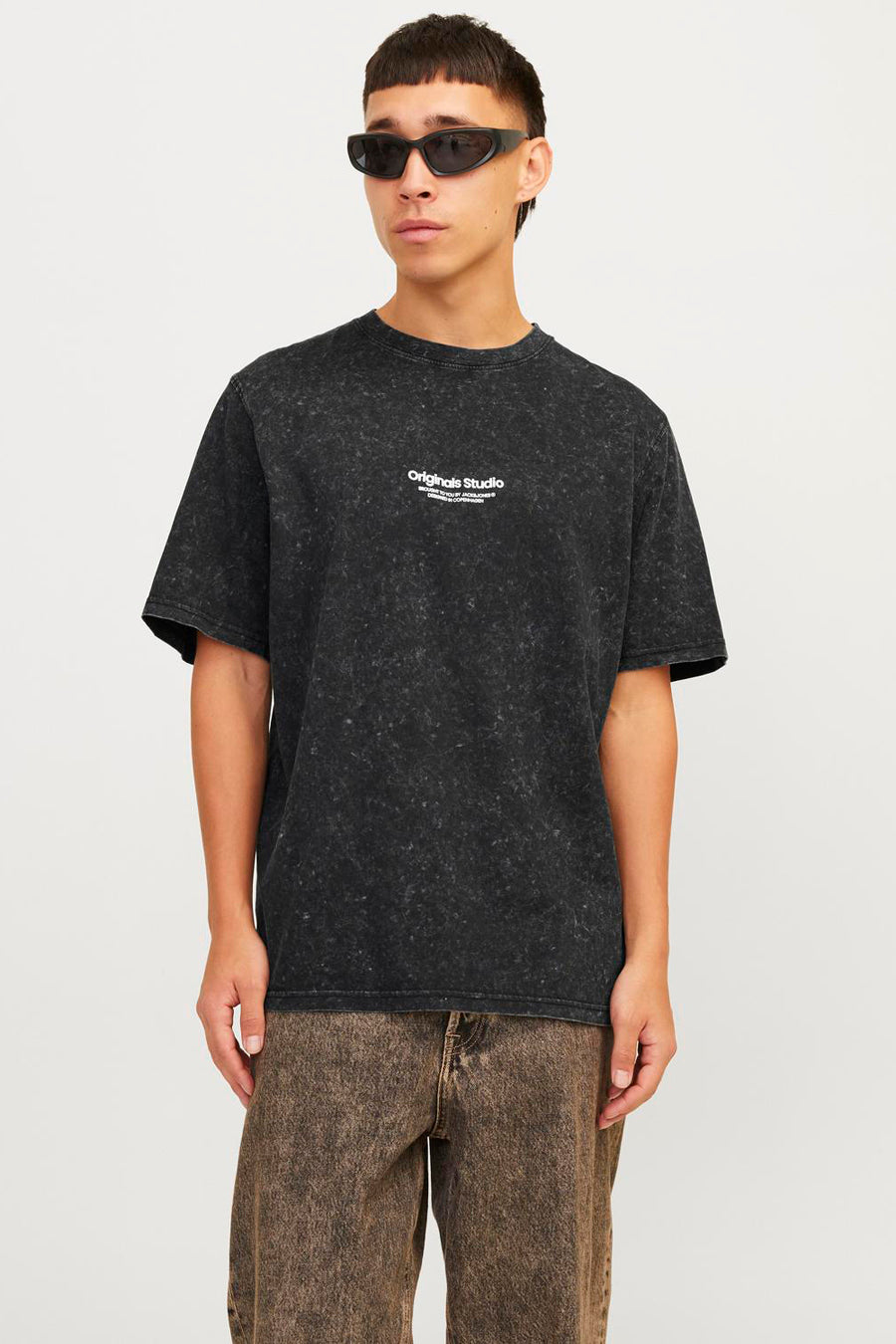 T-shirt (korte mouwen) Zwart - ORIGINALS BY JACK & JONES