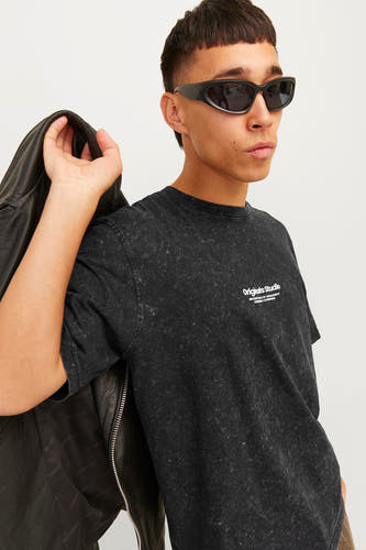 T-shirt (korte mouwen) Zwart - ORIGINALS BY JACK & JONES