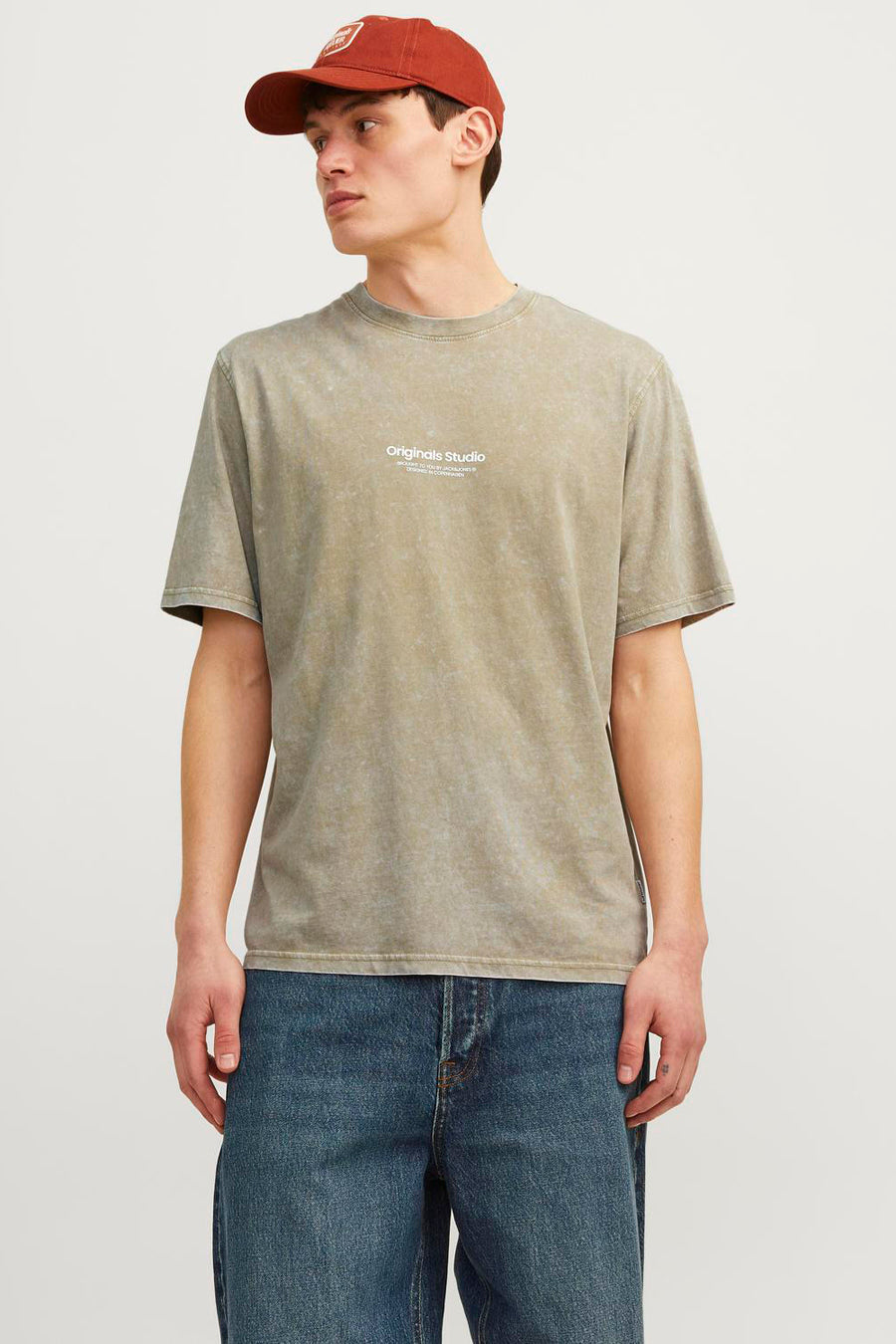T-shirt (korte mouwen) Groen - ORIGINALS BY JACK & JONES