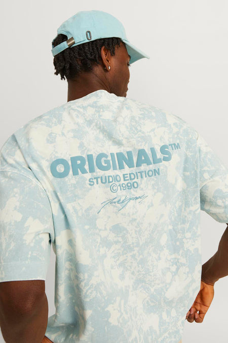 T-shirt (korte mouwen) Blauw - ORIGINALS BY JACK & JONES