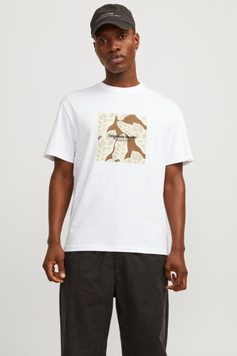 T-shirt (korte mouwen) Wit - ORIGINALS BY JACK & JONES