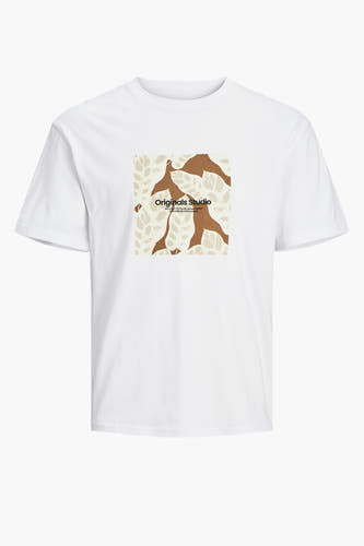 T-shirt (korte mouwen) Wit - ORIGINALS BY JACK & JONES
