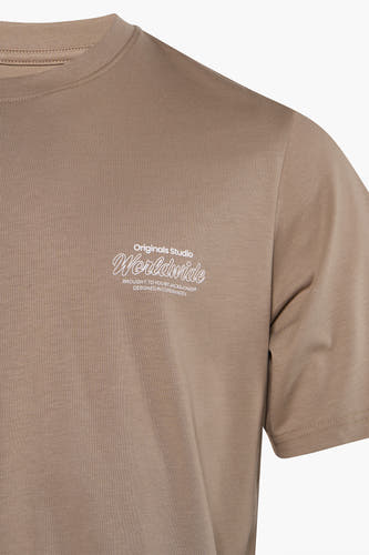 T-shirt (korte mouwen) Beige - ORIGINALS BY JACK & JONES