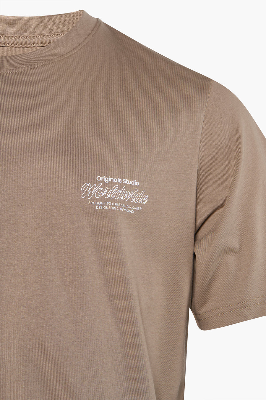 T-shirt (korte mouwen) Beige - ORIGINALS BY JACK & JONES