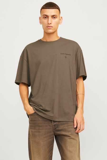T-shirt (korte mouwen) Bruin - ORIGINALS BY JACK & JONES