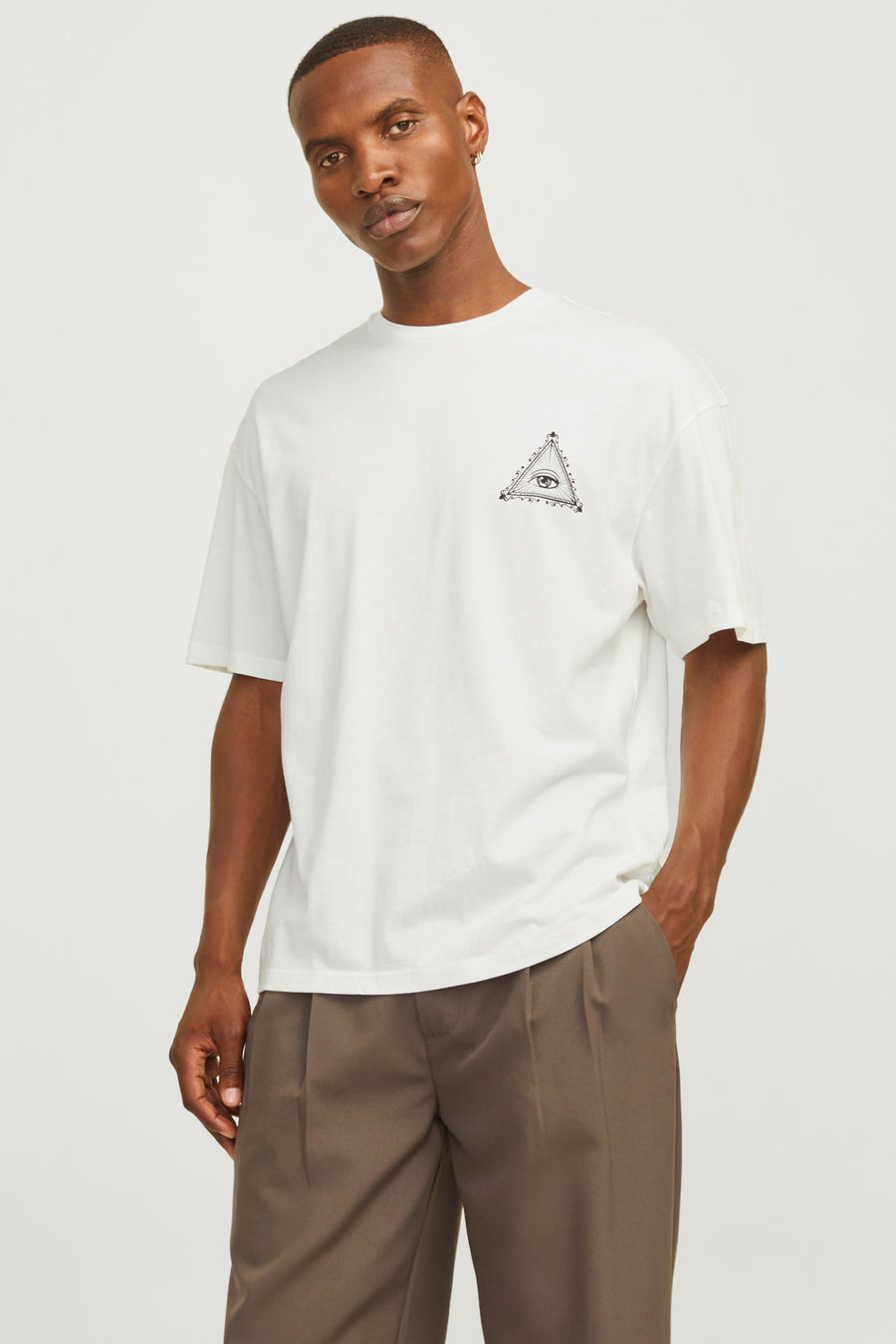 T-shirt (korte mouwen) Wit - ORIGINALS BY JACK & JONES