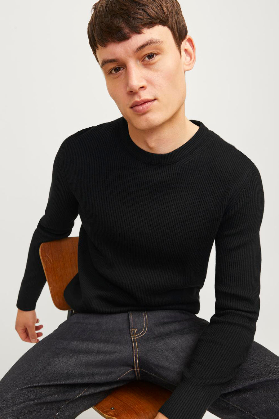Trui met ronde hals Zwart - CORE BY JACK & JONES