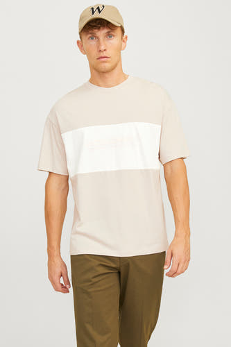 T-shirt (korte mouwen) Beige - CORE BY JACK & JONES