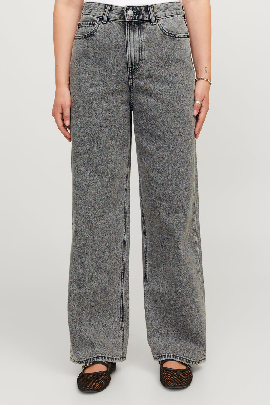 Jeans wide Mid grey denim - JJXX