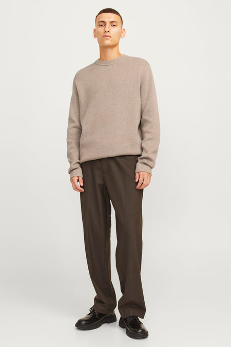 Trui met ronde hals Beige - PREMIUM by JACK & JONES