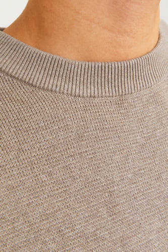 Trui met ronde hals Beige - PREMIUM by JACK & JONES