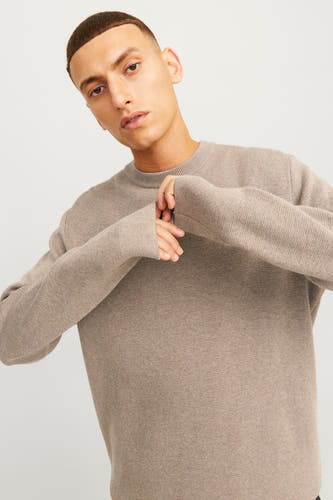 Trui met ronde hals Beige - PREMIUM by JACK & JONES
