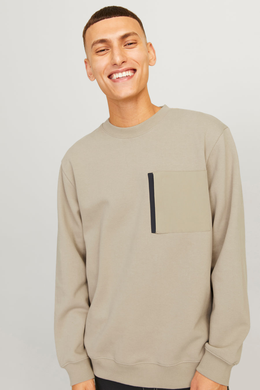 Sweater met ronde hals Beige - CORE BY JACK & JONES