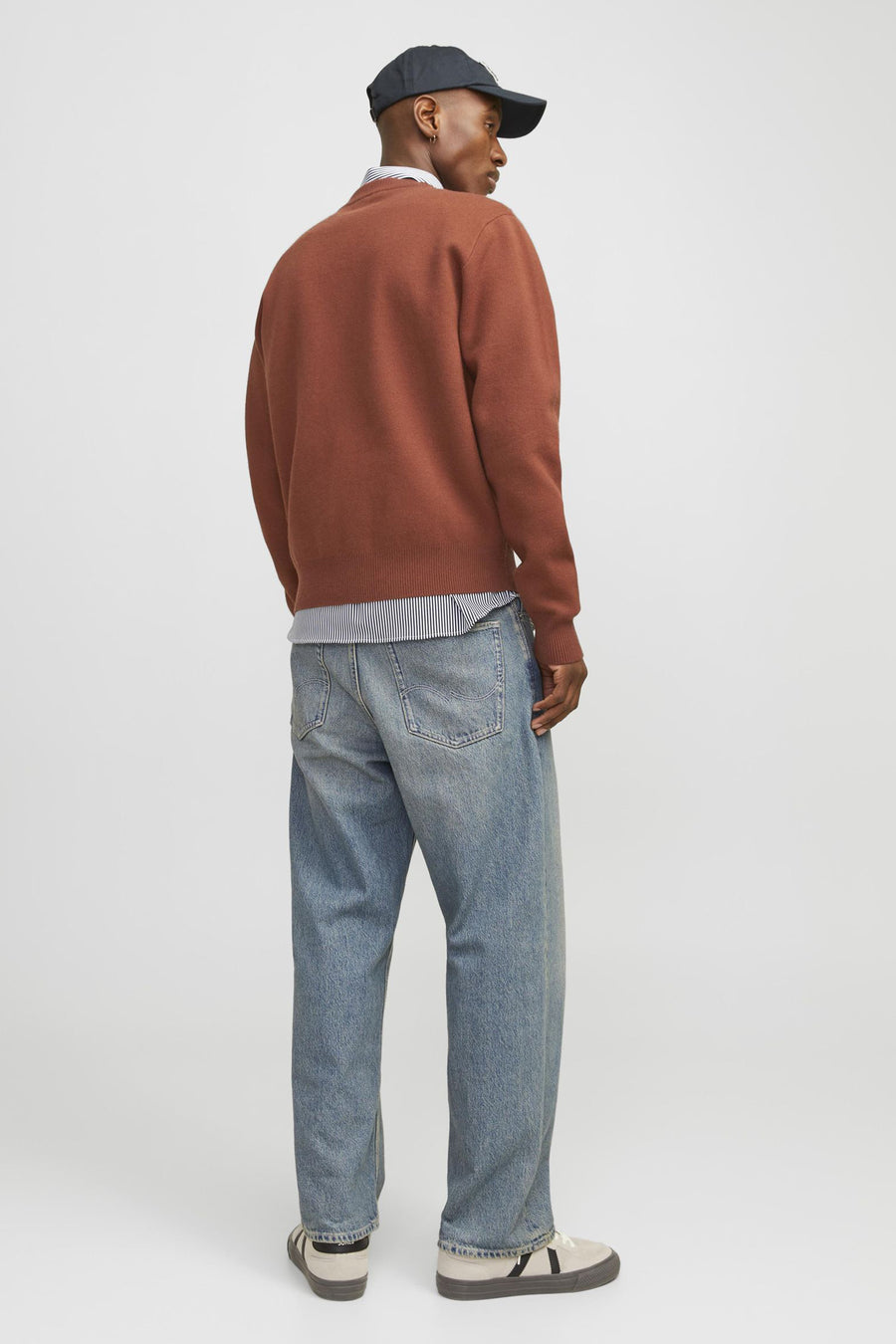 Trui met ronde hals Bruin - ORIGINALS BY JACK & JONES