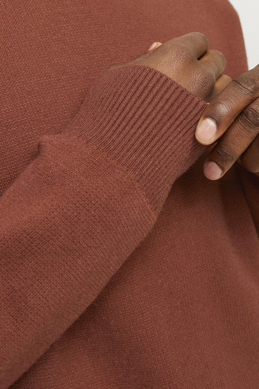 Trui met ronde hals Bruin - ORIGINALS BY JACK & JONES