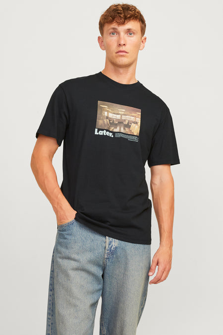 T-shirt (korte mouwen) Zwart - ORIGINALS BY JACK & JONES