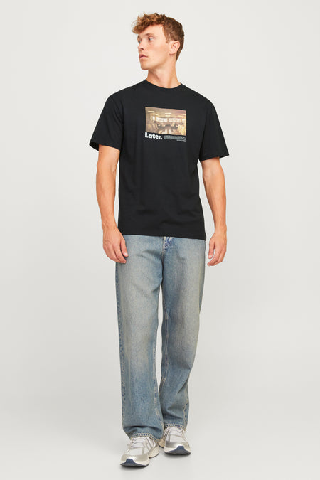 T-shirt (korte mouwen) Zwart - ORIGINALS BY JACK & JONES