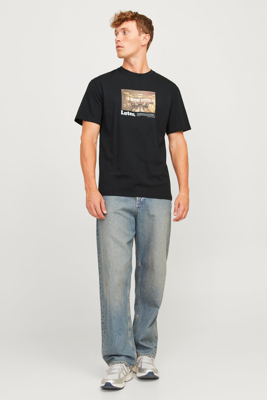 T-shirt (korte mouwen) Zwart - ORIGINALS BY JACK & JONES