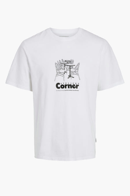 T-shirt (korte mouwen) Wit - ORIGINALS BY JACK & JONES