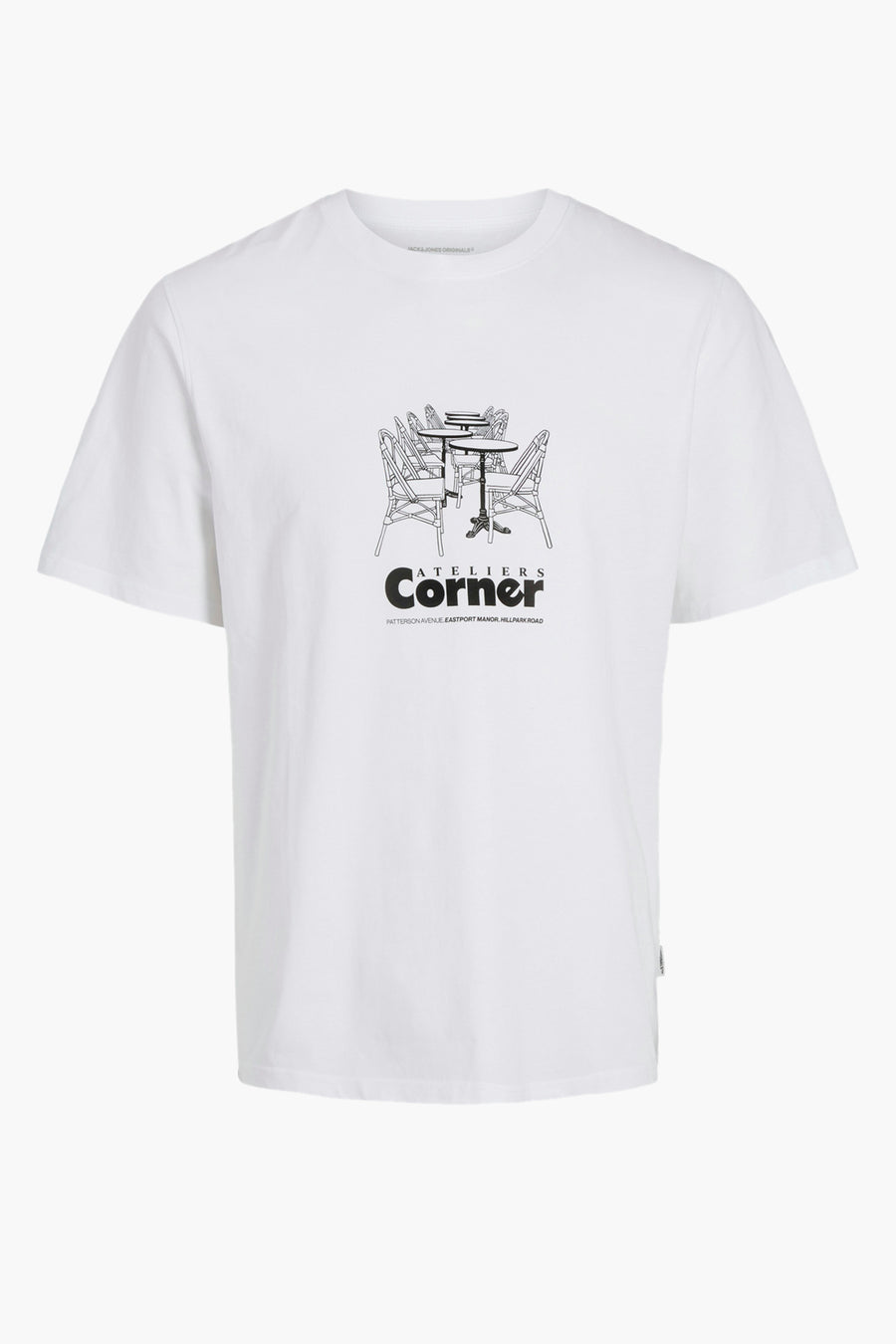 T-shirt (korte mouwen) Wit - ORIGINALS BY JACK & JONES