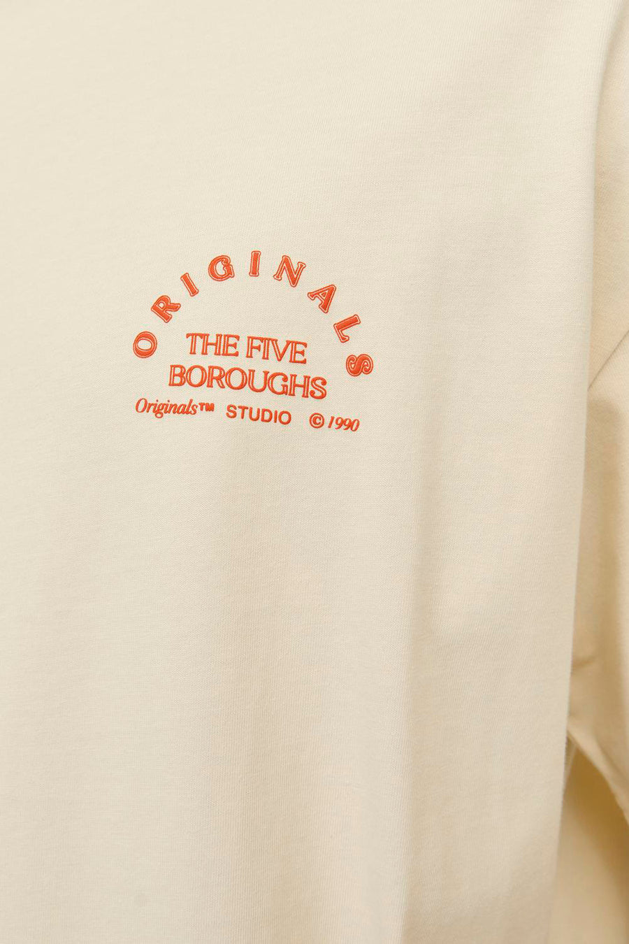 T-shirt (korte mouwen) Ecru - ORIGINALS BY JACK & JONES
