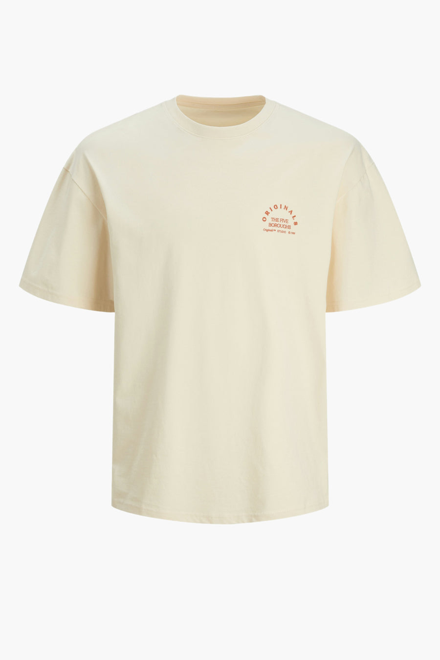 T-shirt (korte mouwen) Ecru - ORIGINALS BY JACK & JONES