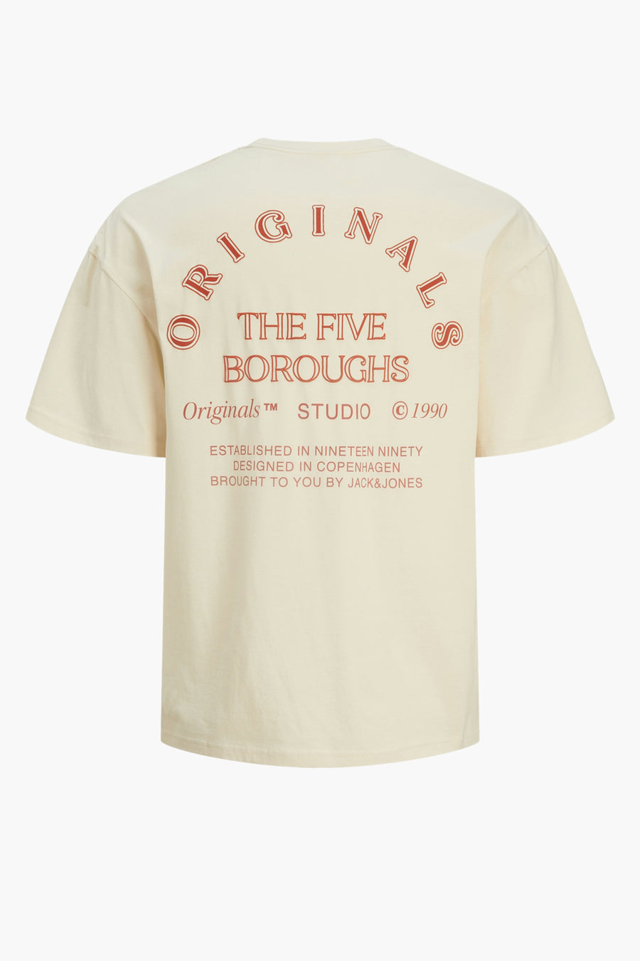 T-shirt (korte mouwen) Ecru - ORIGINALS BY JACK & JONES