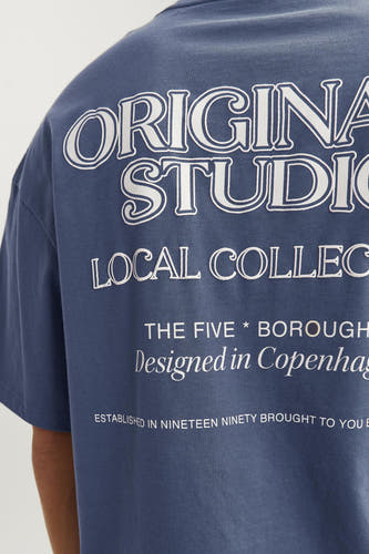 T-shirt (korte mouwen) Blauw - ORIGINALS BY JACK & JONES