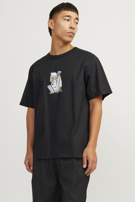T-shirt (korte mouwen) Zwart - ORIGINALS BY JACK & JONES