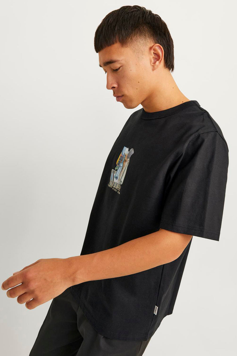T-shirt (korte mouwen) Zwart - ORIGINALS BY JACK & JONES