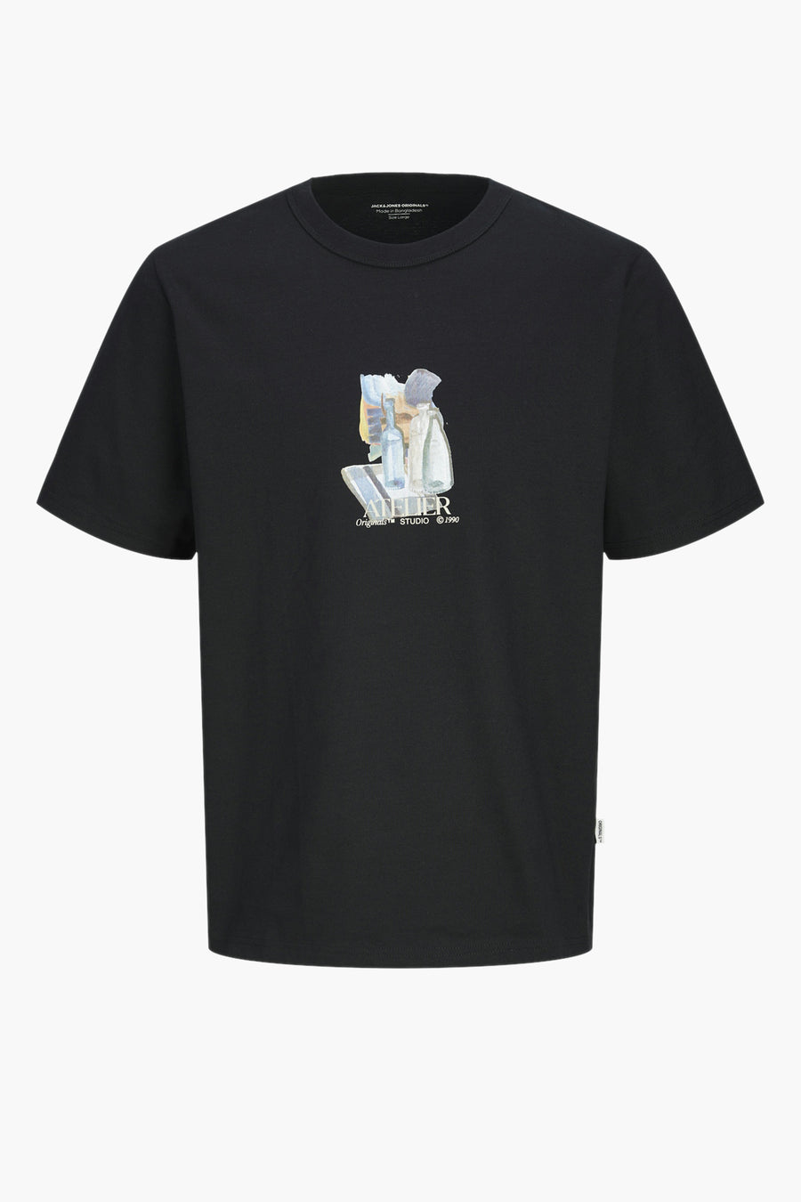 T-shirt (korte mouwen) Zwart - ORIGINALS BY JACK & JONES