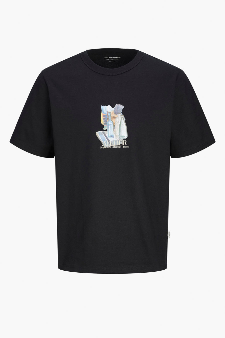 T-shirt (korte mouwen) Zwart - ORIGINALS BY JACK & JONES