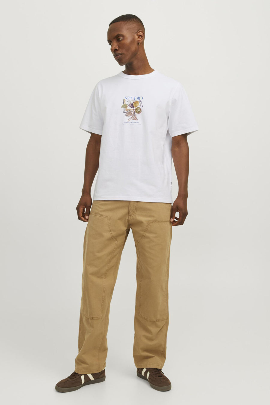 T-shirt (korte mouwen) Wit - ORIGINALS BY JACK & JONES