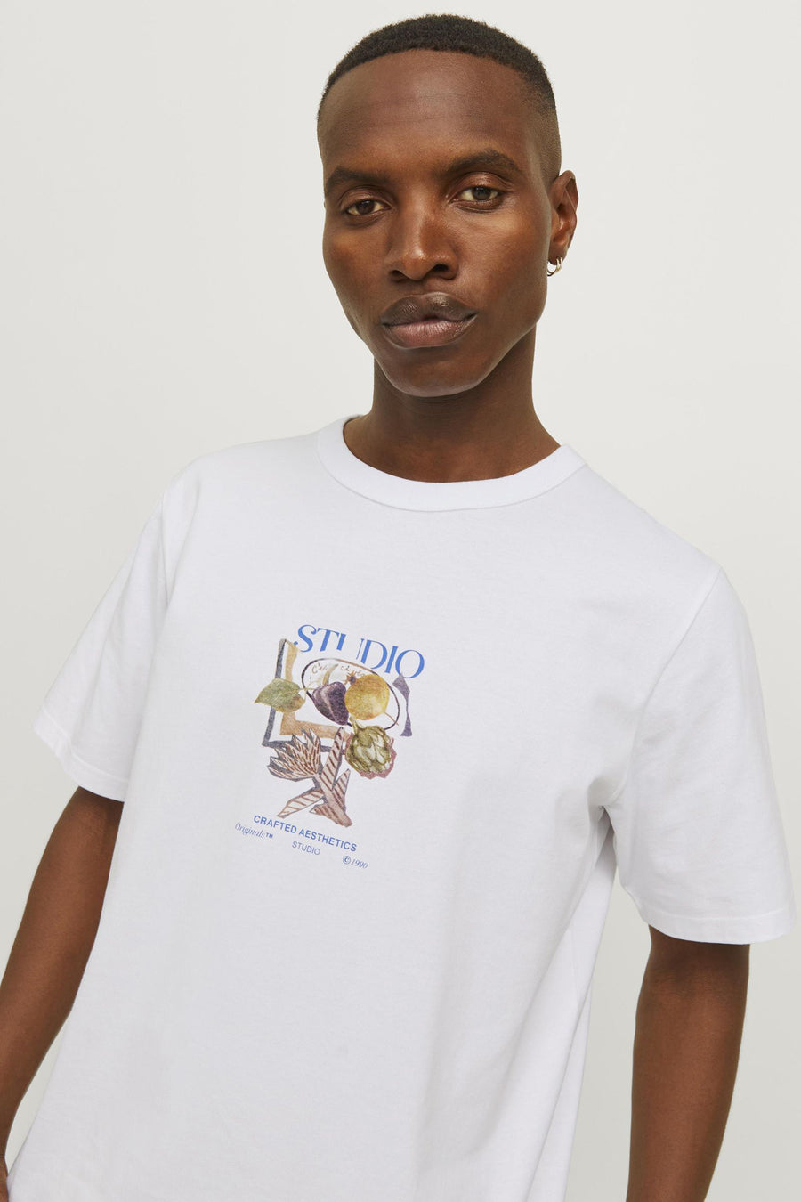 T-shirt (korte mouwen) Wit - ORIGINALS BY JACK & JONES