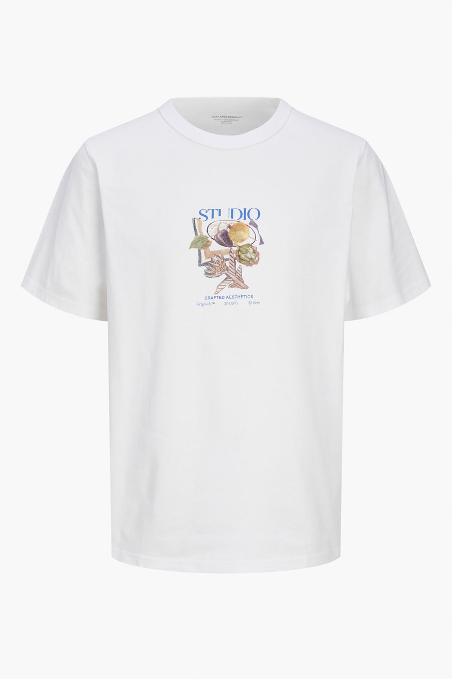 T-shirt (korte mouwen) Wit - ORIGINALS BY JACK & JONES