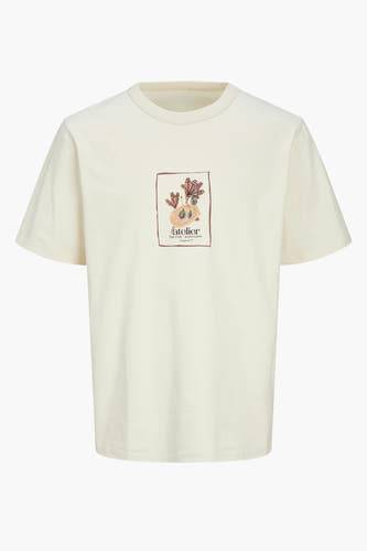 T-shirt (korte mouwen) Ecru - ORIGINALS BY JACK & JONES