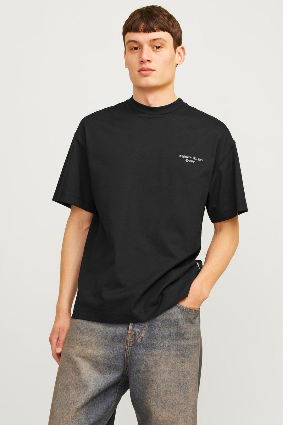 T-shirt (korte mouwen) Zwart - ORIGINALS BY JACK & JONES