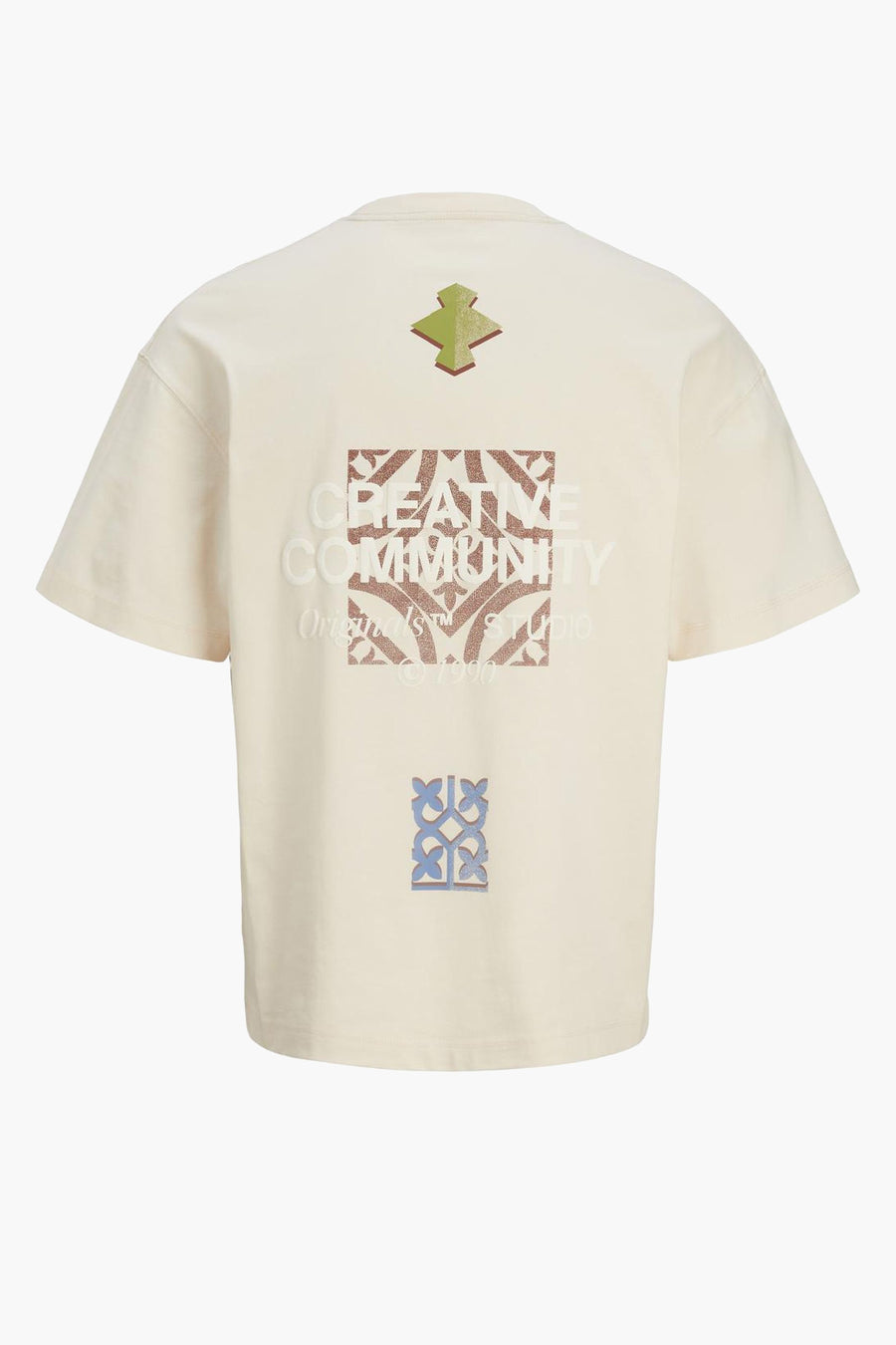 T-shirt (korte mouwen) Ecru - ORIGINALS BY JACK & JONES