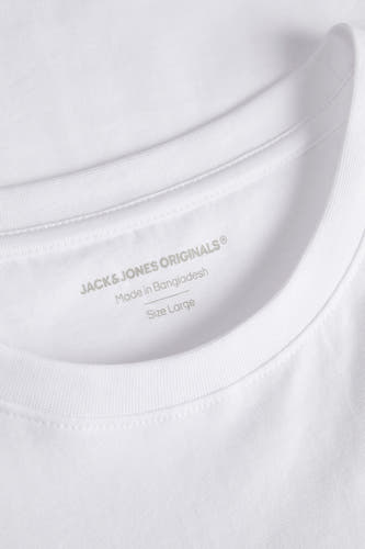 T-shirt (korte mouwen) Wit - ORIGINALS BY JACK & JONES