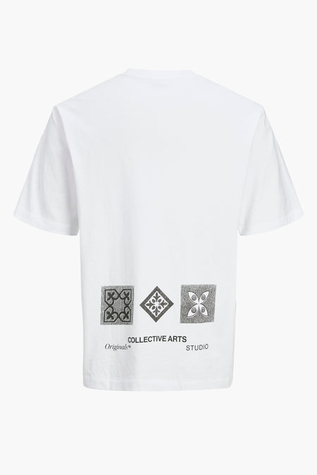 T-shirt (korte mouwen) Wit - ORIGINALS BY JACK & JONES