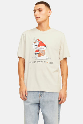 T-shirt (korte mouwen) Beige - ORIGINALS BY JACK & JONES