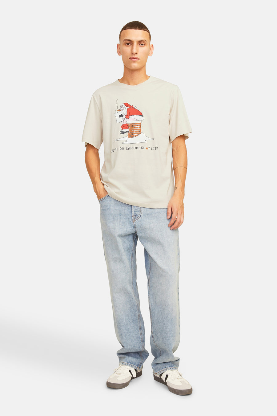 T-shirt (korte mouwen) Beige - ORIGINALS BY JACK & JONES
